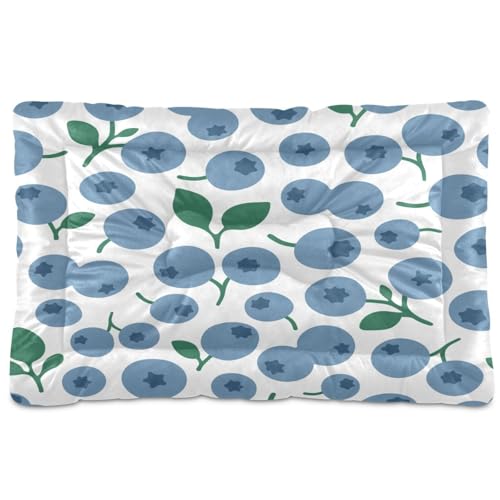 Ewusp Abstrac Blueberry Lit apaisant pour chiens de petite, moyenne et grande taille – Matelas lavable doux et confortable avec fond antidérapant – 91 x 60 x 6 cm