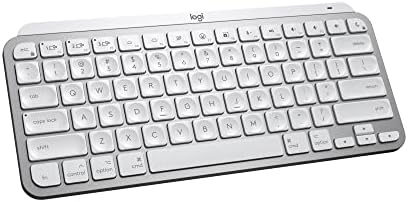 Logitech MX Keys Mini for Mac Minimalist Wireless Keyboard, Compact, Bluetooth, Backlit Keys, USB-C, Tactile Typing, Compatible with MacBook Pro,Macbook Air,iMac,iPad - Pale Grey