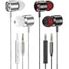 In Ear Kopfhörer mit Kabel, 2-er Kopfhörer mit Mikrofon und Lautstärkeregler, Stereo und Leichte Kopfhörer, 3.5mm In-Ear Ohrhörer Kompatibel für Samsung,Tablet, Laptops, MP3 Players und Andere 3,5 mm