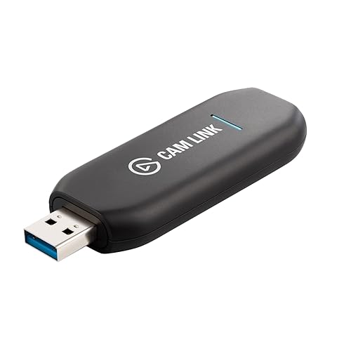 Elgato Cam Link 4K – External Capture Card for DSLR & Camcorder, ActionCam as Webcam, Meet/Stream/Record in 1080p60 or 4K30/4K60, Easy Connect for OBS/Zoom/Discord – HDMI to USB 3.0, PC/Mac/iPad - Cam Link 4K