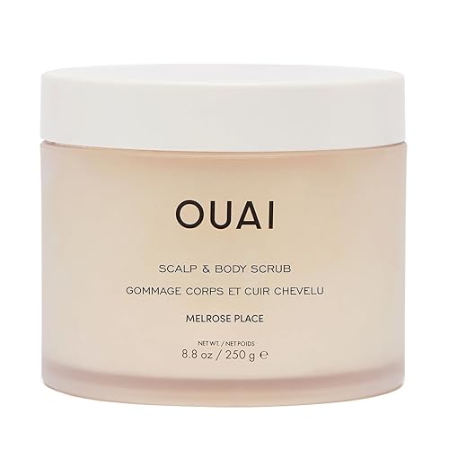 OUAI Scalp & Body Scrub - Melrose Place - Exfoliating Body Polish with Sugar & Coconut Oil Blend for Smooth, Moisturized Skin - Gentle Scalp Exfoliator for Removing Product Build Up (250g) - Melrose Place - 250 g (Pack of 1)