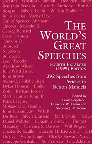 Book cover The World's Great Speeches: Fourth Enlarged (1999) Edition