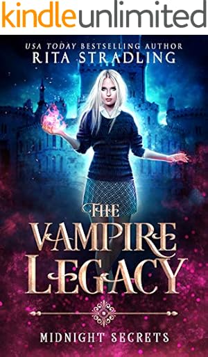 Book cover Midnight Secrets (The Vampire Legacy Book 1), Kindle Unlimited