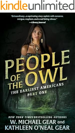 Book cover People of the Owl: A Historical Fantasy Series (The Earliest Americans Book 1), Kindle Unlimited