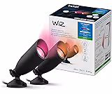 WiZ Connected LED Color Changing Outdoor Spotlight Extension - Starter Kit Required - Weatherproof - Control with WiZ App - Works with Google Home, Alexa, and Siri Shortcuts - 2 Pack