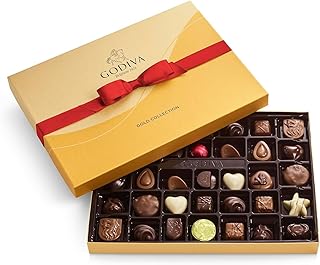 Godiva Chocolatier Anniversary Assorted Chocolate Gift Box, Creamy Milk Dark, and White Chocolates for Loved Ones, Gourmet...