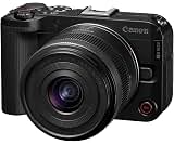 Canon EOS R50 V Mirrorless Camera with RF-S14-30mm F4-6.3 is STM PZ Lens, APS-C Sensor, 24.2 Megapixels, Ultra-Wide Zoom, Fast Autofocus, Vlogging and Live Streaming Kit for Content Creators, Black
