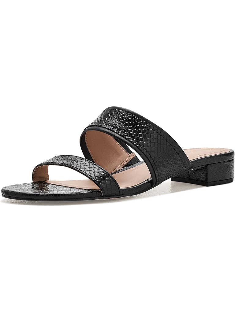 Black Cole Haan Fionna Wave Double Band Slide Sandals