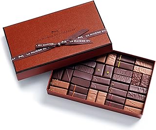 La Maison Du Chocolat Premium Dark And Milk Chocolate Coffret Maison Gift Box - 40pcs Gourmet French Chocolate