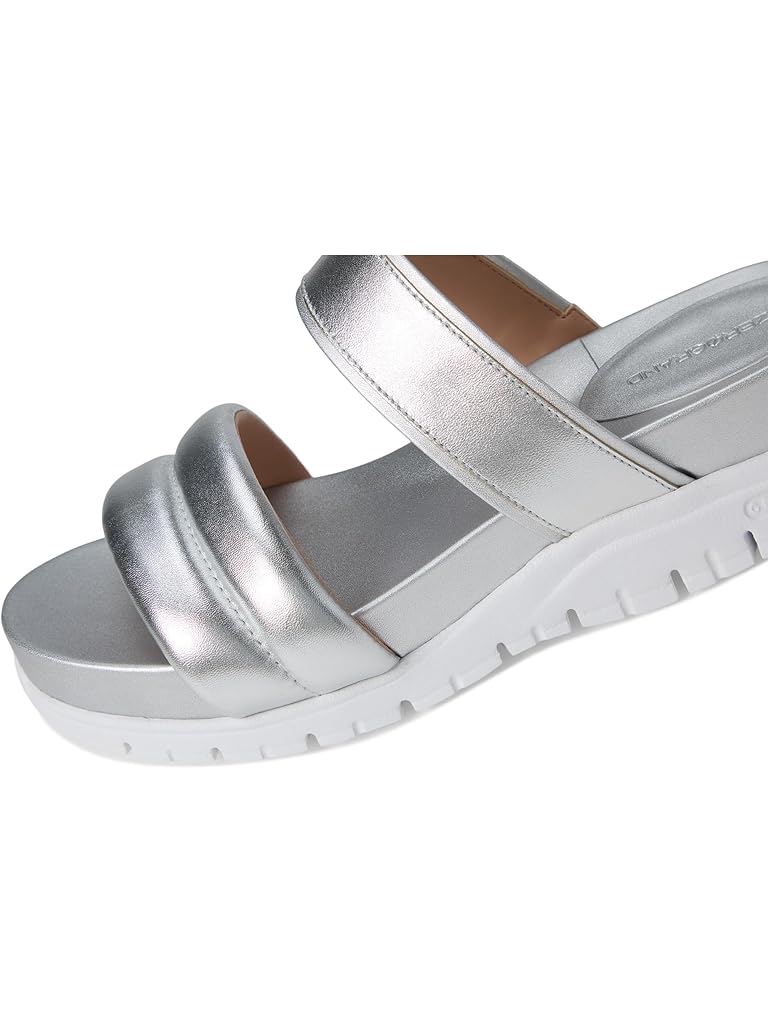 Silver Cole Haan Zerogrand Double Band Sandals