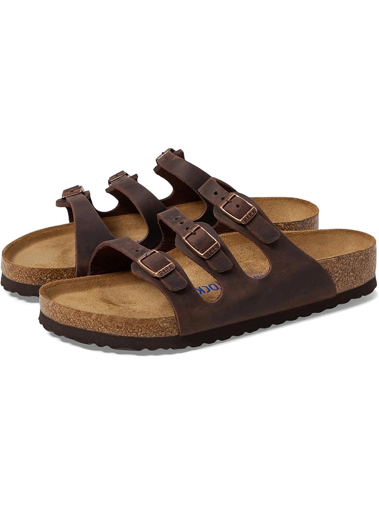 Brown Birkenstock Florida Soft Footbed - Oiled Leather