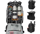Lowepro ProTactic BP 450 AW III Camera Backpack, 4-point Access, Professional Camera Bag, DSLR/Drones/Mirrorless, Up to 16" Laptop, Rain Cover, for Photographer,Videographer, Volume 28L