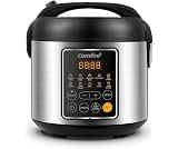 COMFEE' Rice Cooker, 4 Cups Uncooked, 8 Cups Cooked Slow Cooker, 2 Qt Small Multicooker with 10 Presets, Steamer & Grain Cooker, Non-Stick Inner Pot