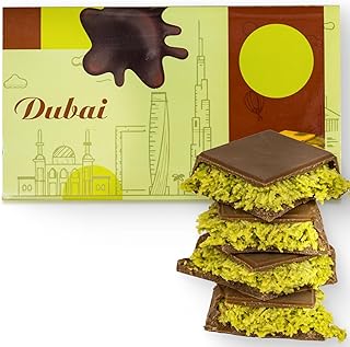 Dubai Chocolate Bar with Pistachio – 7 oz – Handmade Viral Dubai Chocolate – Crispy Shredded knafeh with Rich Chocolate, R...