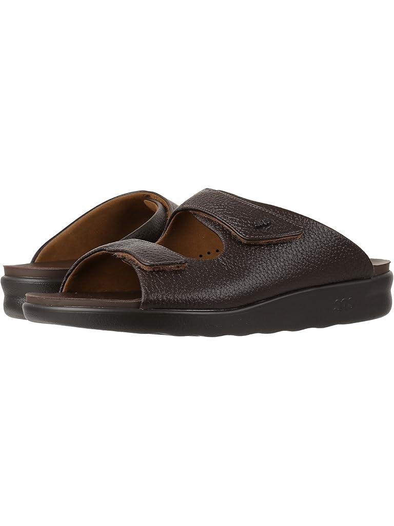 Brown SAS Encore Adjustable Comfort Slide Sandal