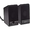 Amazon Basics USB-Powered Computer Speakers for Desktop or Laptop PC with Volume Control, Plug-N-Play, Black