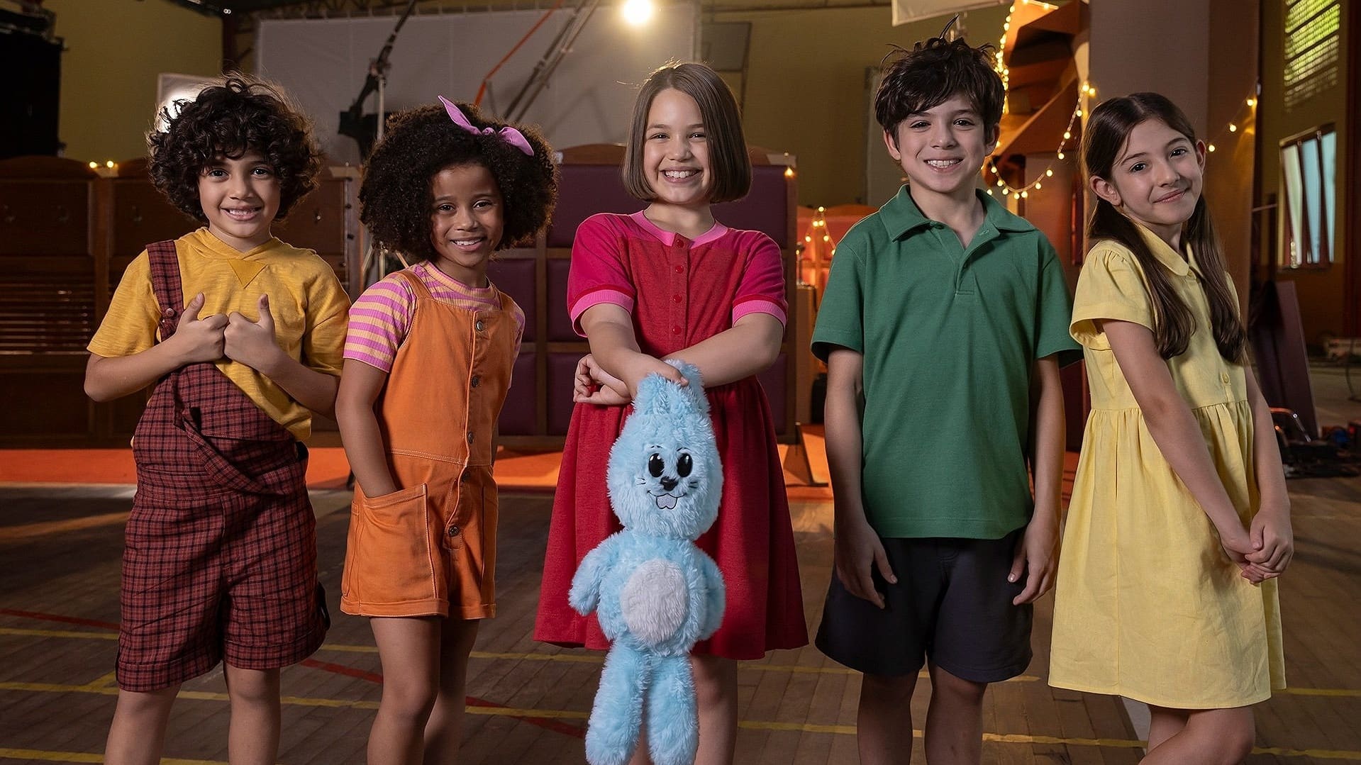 Giovanna Urbano, Felipe Rosa, Manu Colombo, Bernardo Faria, and Sabrina Souza in Turma da Mônica: Origens (2024)