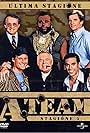 George Peppard, Mr. T, Robert Vaughn, Dirk Benedict, and Dwight Schultz in A-Team (1983)