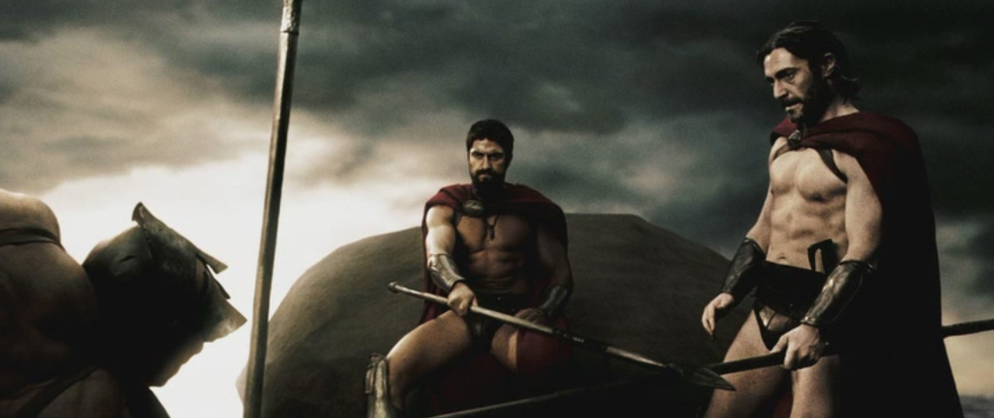 Gerard Butler, Vincent Regan, and Andrew Tiernan in 300 (2006)