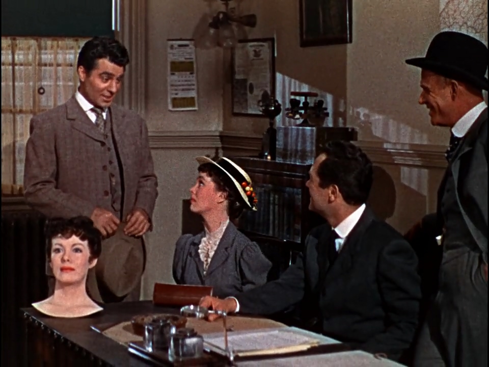 Dabbs Greer, Phyllis Kirk, Frank Lovejoy, and Paul Picerni in House of Wax (1953)