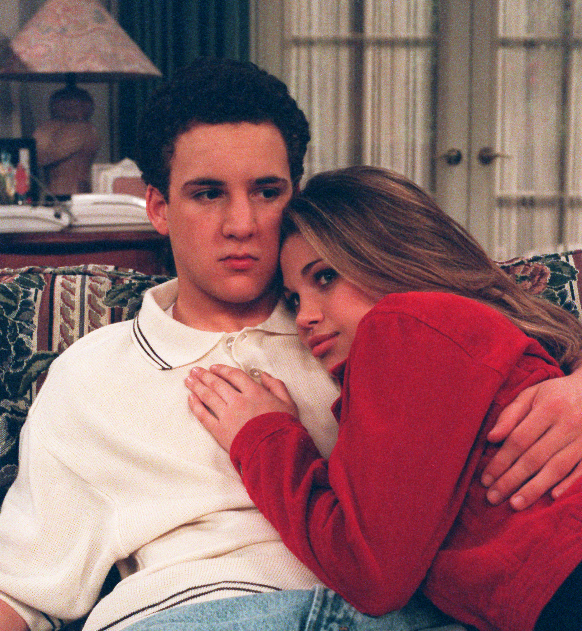 Danielle Fishel and Ben Savage in Boy Meets World (1993)