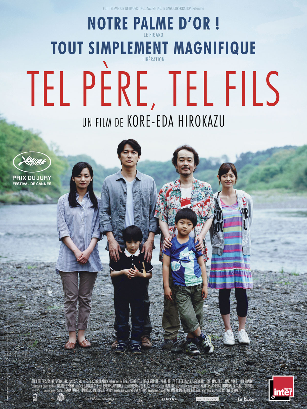 Masaharu Fukuyama, Machiko Ono, Lily Franky, Yôko Maki, and Keita Ninomiya in Tel père, tel fils (2013)