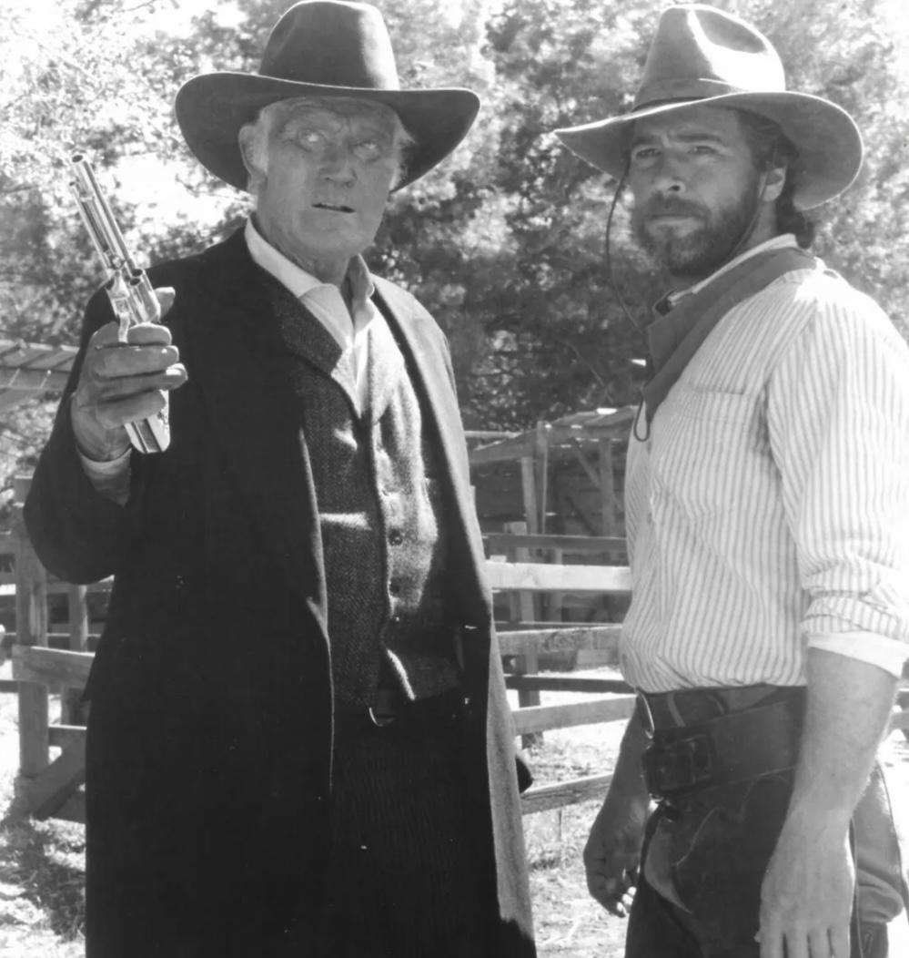 Chuck Connors and Lee Horsley in Paradise (1988)