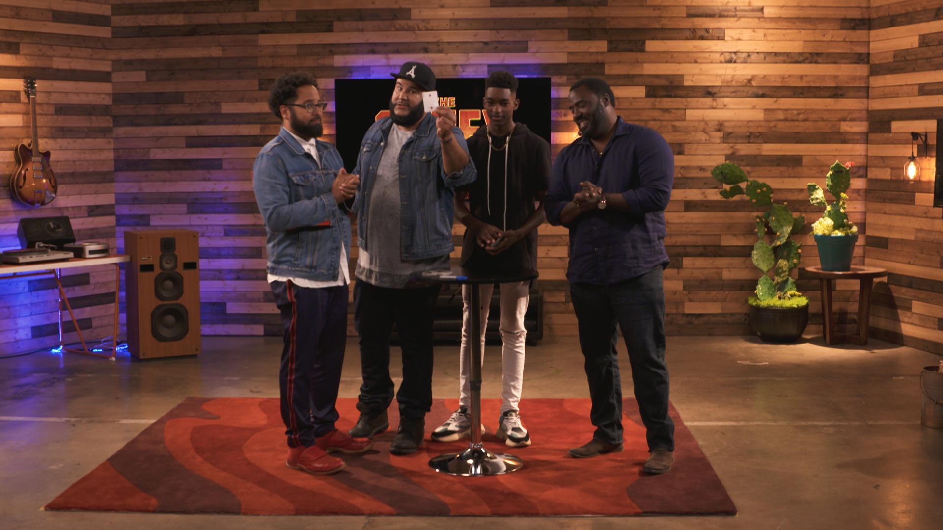 Bashir Salahuddin, Kavi Faquir, Diallo Riddle, and Chuey Martinez in The Chuey Martinez Show (2019)