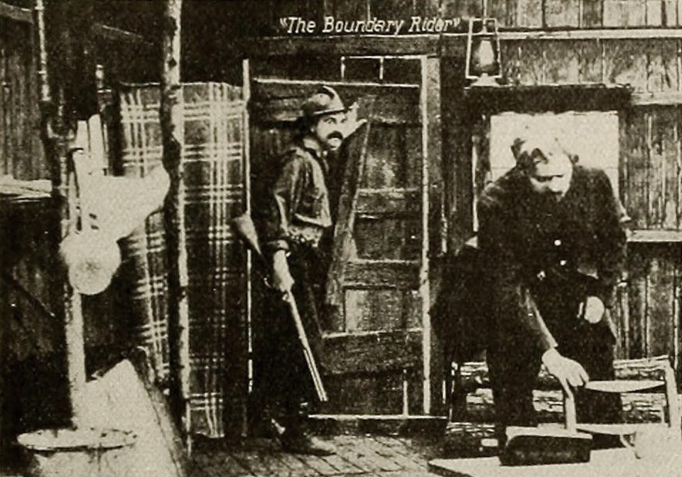 William Bailey and Thurlow Bergen in The Boundary Rider (1914)