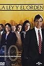 Jerry Orbach, Sam Waterston, Angie Harmon, Steven Hill, Jesse L. Martin, and S. Epatha Merkerson in La ley y el orden (1990)