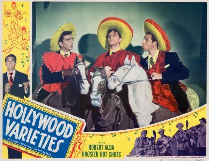 Robert Alda, Frank Rio, Larry Rio, and Rio Brothers in Hollywood Varieties (1950)