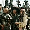 Johnny Depp, Chow Yun-Fat, Geoffrey Rush, Naomie Harris, Reggie Lee, Kevin McNally, and Steve Sanchez in Pirates of the Caribbean: At World's End (2007)