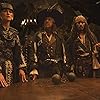 Johnny Depp, Geoffrey Rush, Mackenzie Crook, and Keira Knightley in Pirates of the Caribbean: At World's End (2007)