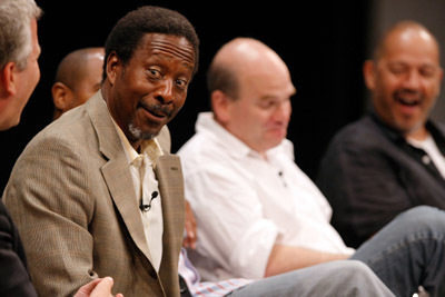 Clarke Peters and David Simon at an event for The Wire (2002)