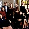 Lauren Ambrose, Freddy Rodríguez, Frances Conroy, Rachel Griffiths, Michael C. Hall, Richard Jenkins, Peter Krause, and Mathew St. Patrick in Six Feet Under (2001)