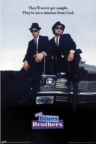 John Belushi, Dan Aykroyd, and The Blues Brothers in The Blues Brothers (1980)