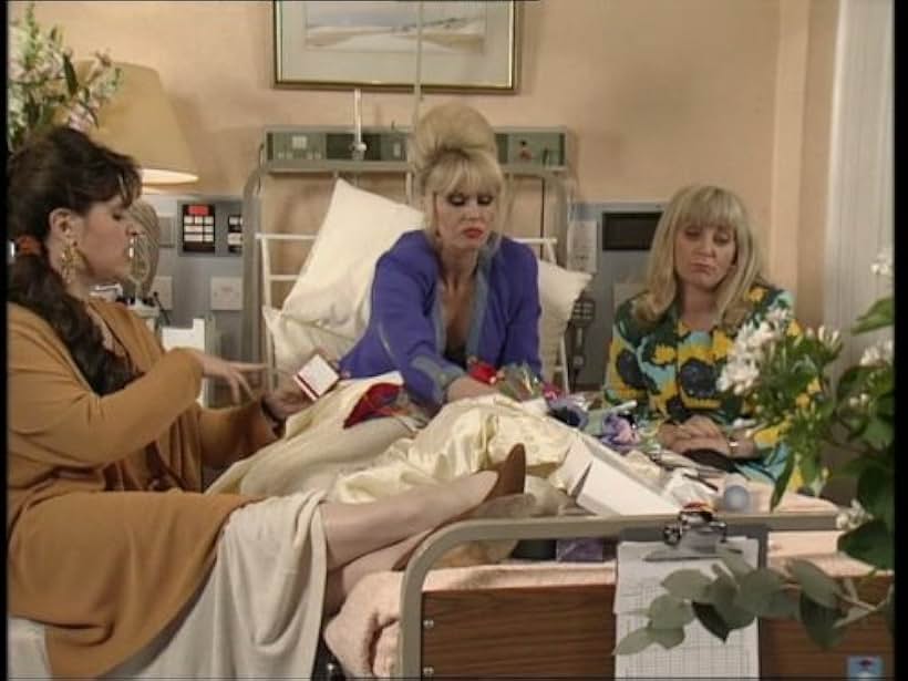 Helen Lederer, Joanna Lumley, and Harriet Thorpe in Absolutely Fabulous (1992)