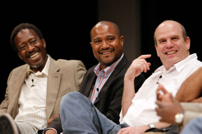 Seth Gilliam, Clarke Peters, and David Simon at an event for The Wire (2002)