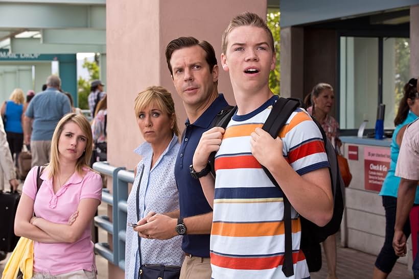 Jennifer Aniston, Emma Roberts, Jason Sudeikis, and Will Poulter in We're the Millers (2013)