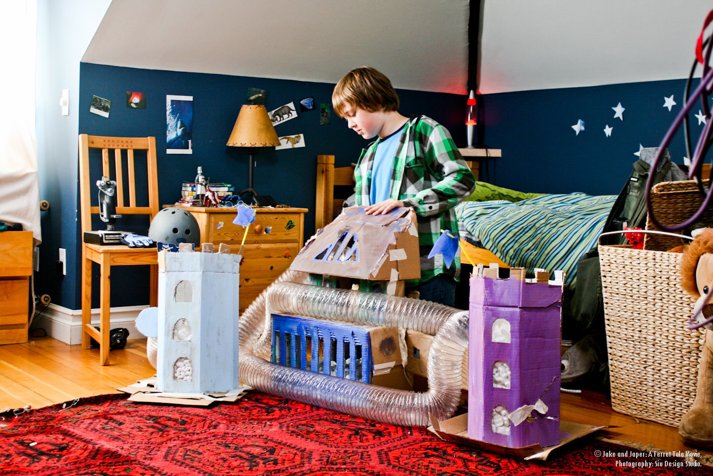 Behind the scenes still of Connor Stanhope on set of Jake & Jasper: A Ferret Tale.