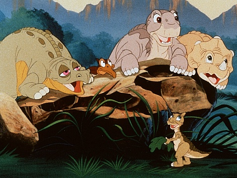 Jeff Bennett, Heather Hogan, Candace Hutson, Scott McAfee, and Rob Paulsen in The Land Before Time II: The Great Valley Adventure (1994)