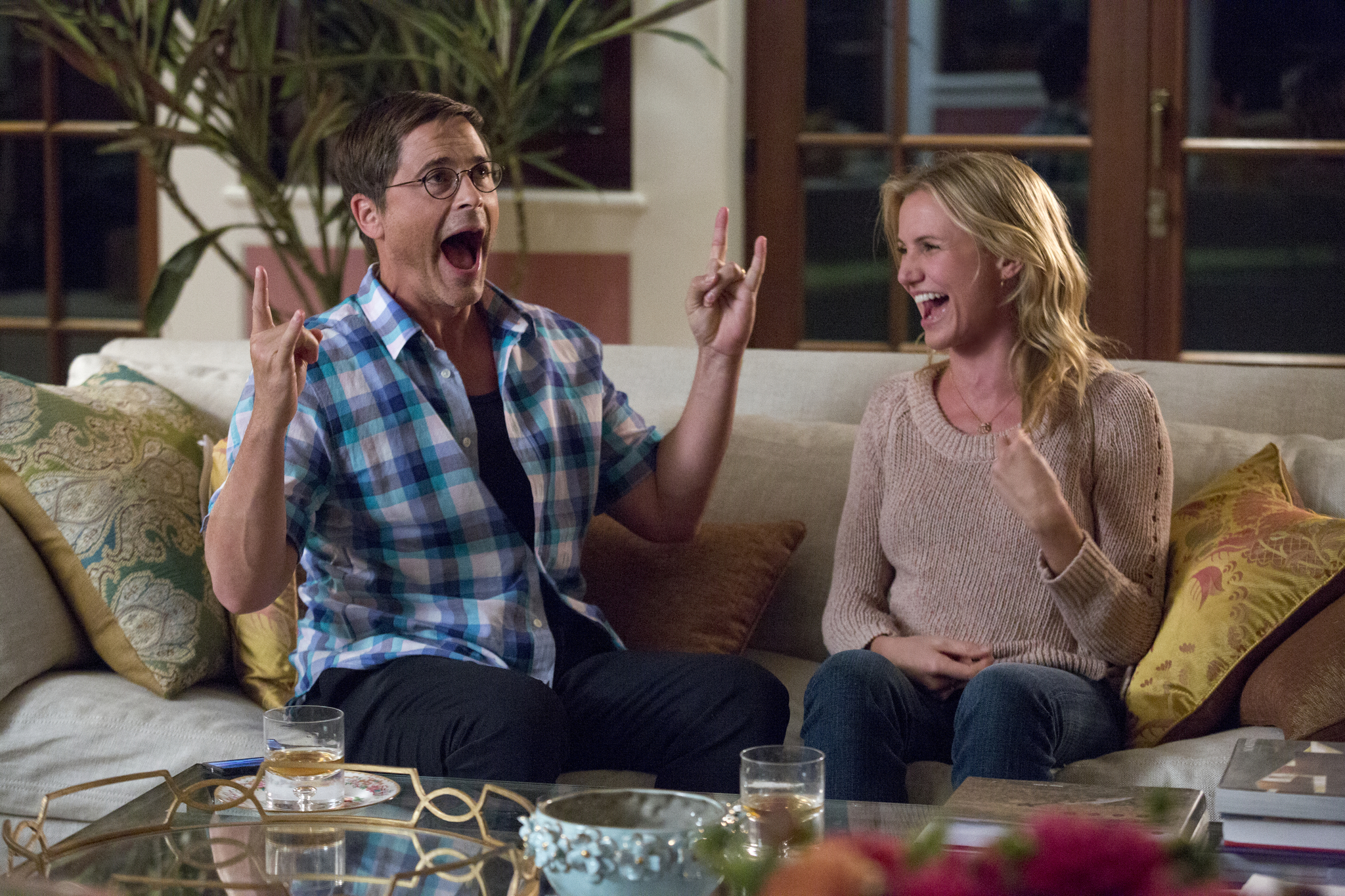 Cameron Diaz and Rob Lowe in Sex Tape (2014)