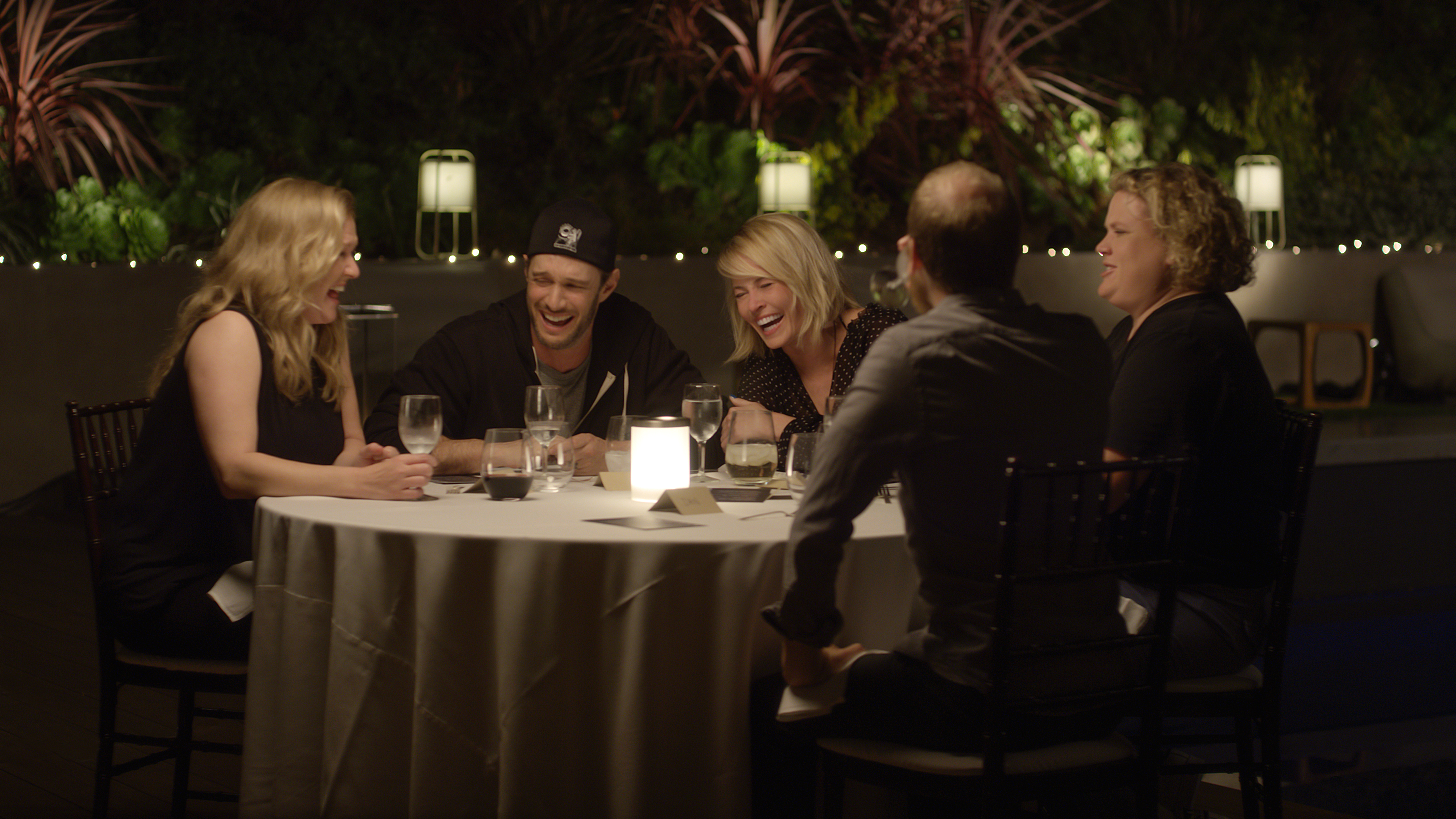 Chelsea Handler, Josh Wolf, and Fortune Feimster in Chelsea Does (2016)