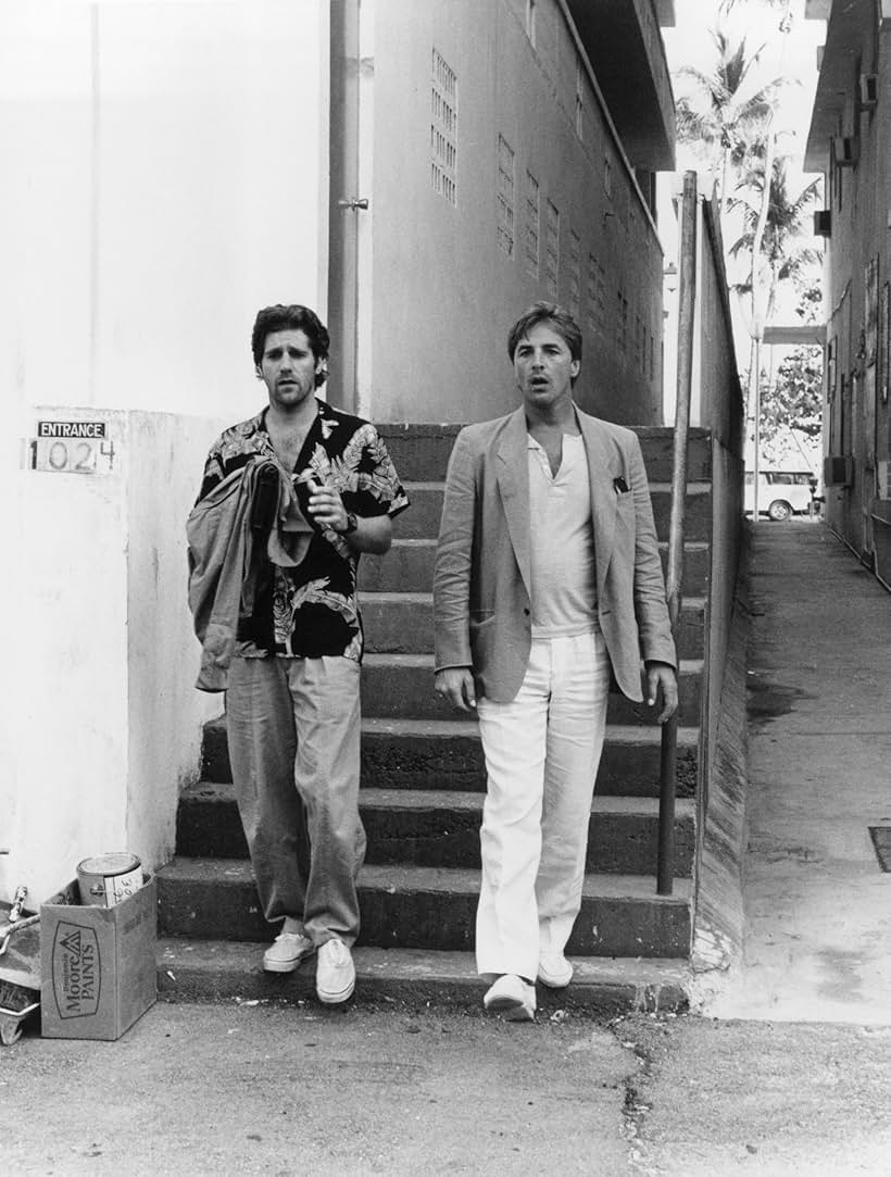 Don Johnson and Glenn Frey in Miami Vice (1984)