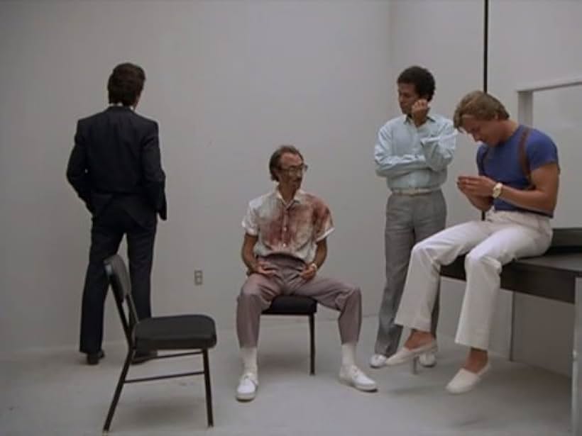 Don Johnson, Edward James Olmos, Martin Ferrero, and Philip Michael Thomas in Miami Vice (1984)