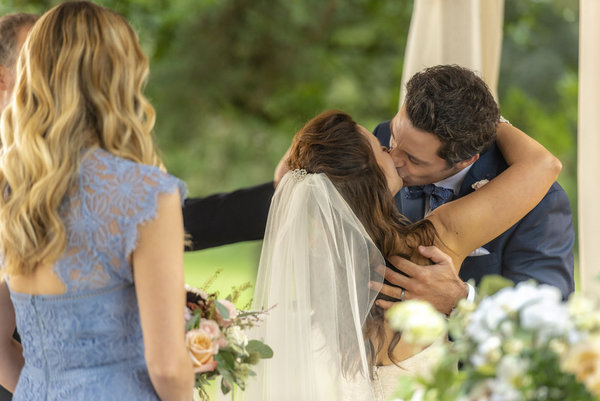 Lacey Chabert, Brennan Elliott, and Heather Doerksen in All of My Heart: The Wedding (2018)