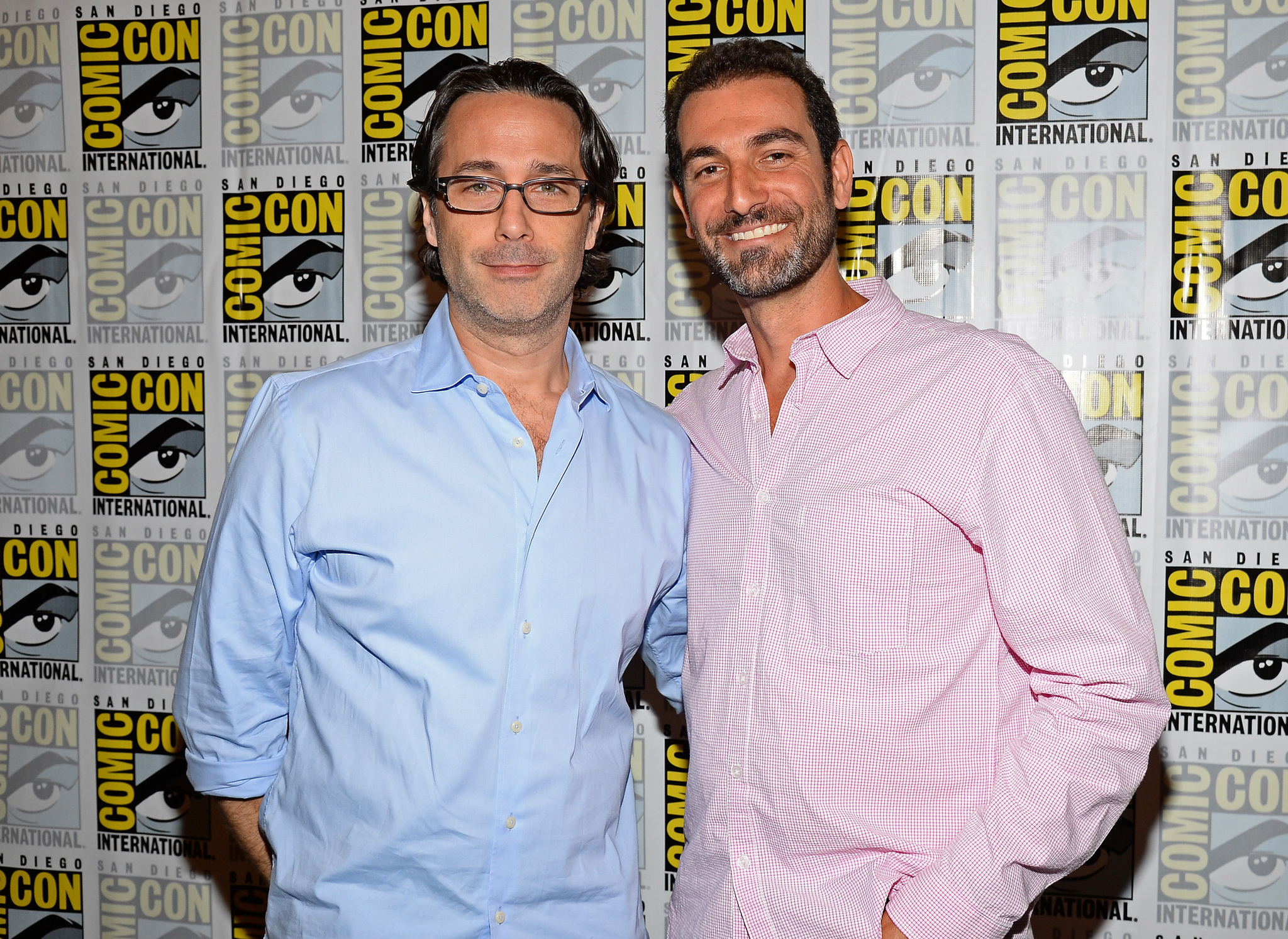 Matthew Miller and Jason Rothenberg at an event for Les 100 (2014)