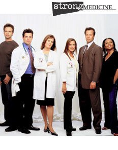 Patricia Richardson, Rosa Blasi, Philip Casnoff, Josh Coxx, Brennan Elliott, and Jenifer Lewis in Strong Medicine (2000)