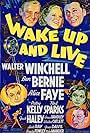 Ben Bernie, Alice Faye, Jack Haley, Patsy Kelly, Ned Sparks, and Walter Winchell in Wake Up and Live (1937)