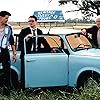 Elijah Wood, Boris Lyoskin, and Eugene Hutz in Everything Is Illuminated (2005)